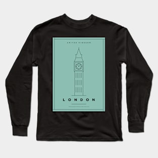 London Minimal Poster Long Sleeve T-Shirt